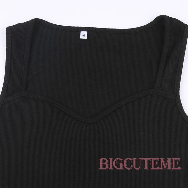 [] - Đầm Dài Dệt Kim Ôm Dáng Không Tay Màu Trơn Cổ Cao Gợi Cảm Cho Nữ