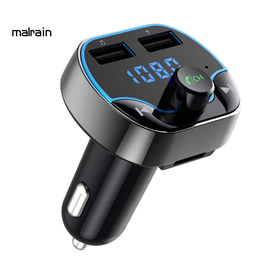 Tẩu Sạc T24 Hai Cổng USB Kết Nối Bluetooth Chơi Nhạc MP3 Dùng Trong Xe Hơi