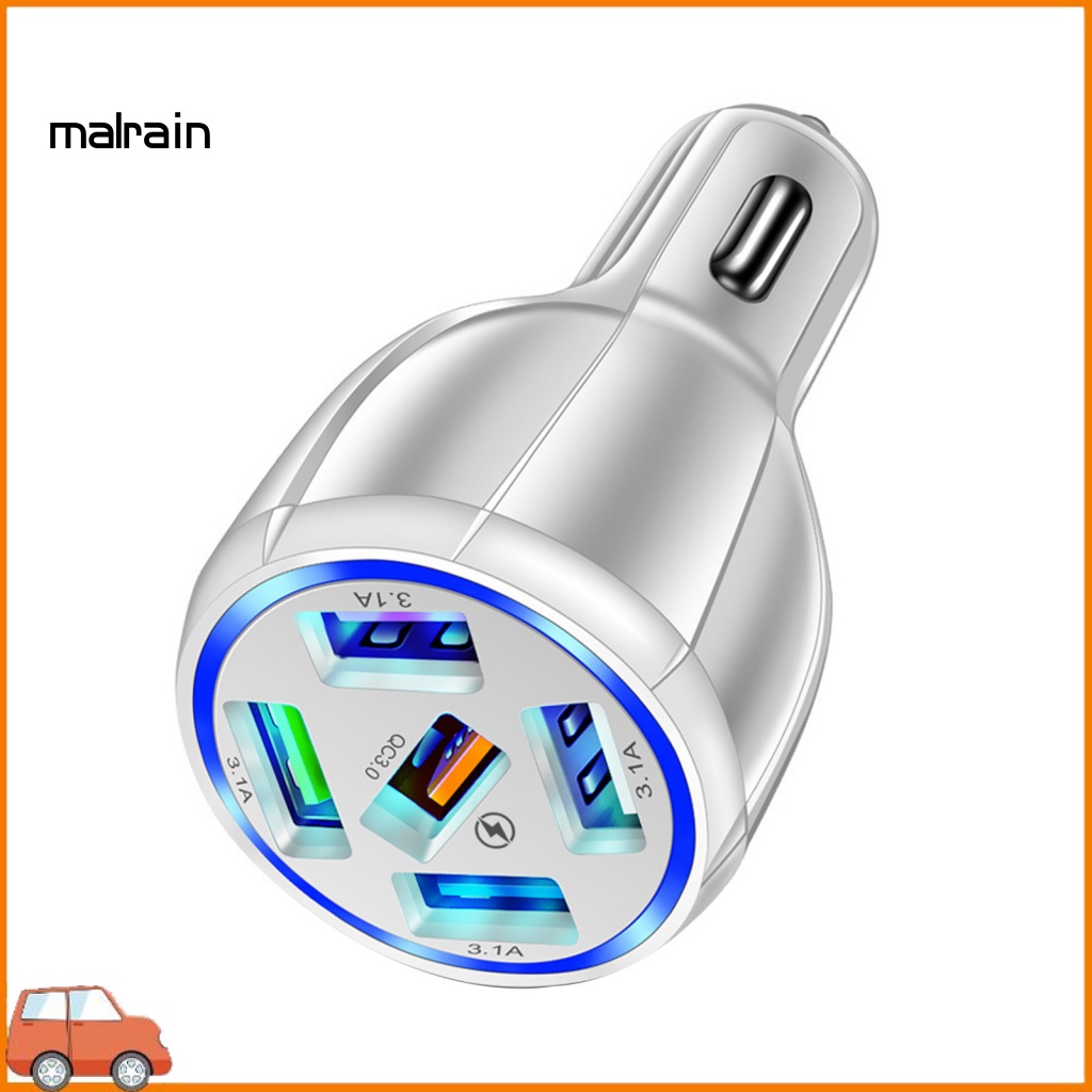 Ổ Cắm Tẩu Thuốc Lá 5 Cổng Tiện Dụng Cho Xe Hơi / Xe Tải