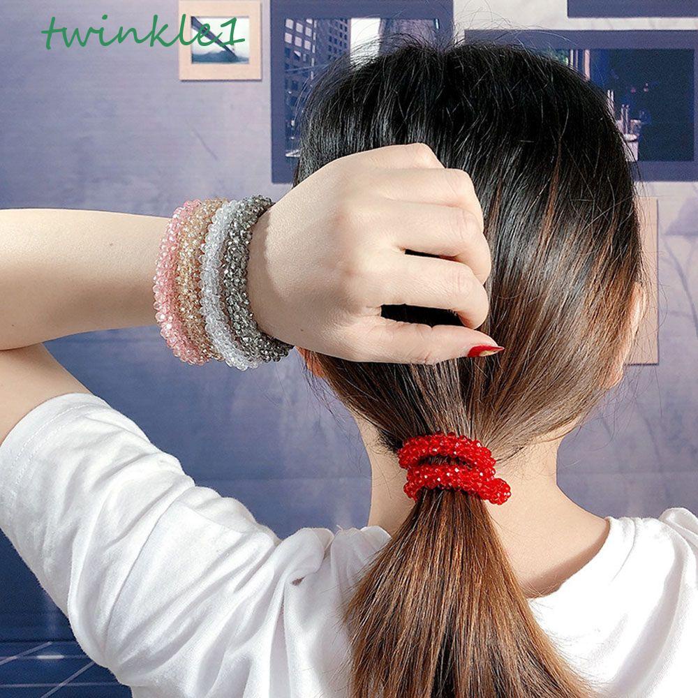 Dây Cột Tóc Đuôi Ngựa Lấp Lánh Thời Trang Dễ Thương Cho Nữ Giá Đỡ