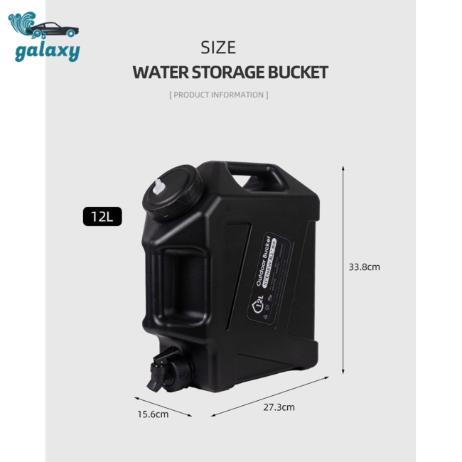 Galaxy Xô Đựng Nước Dung Tích Lớn 12l Có Vòi Tiện Dụng Mang Theo Du Lịch Cắm Trại