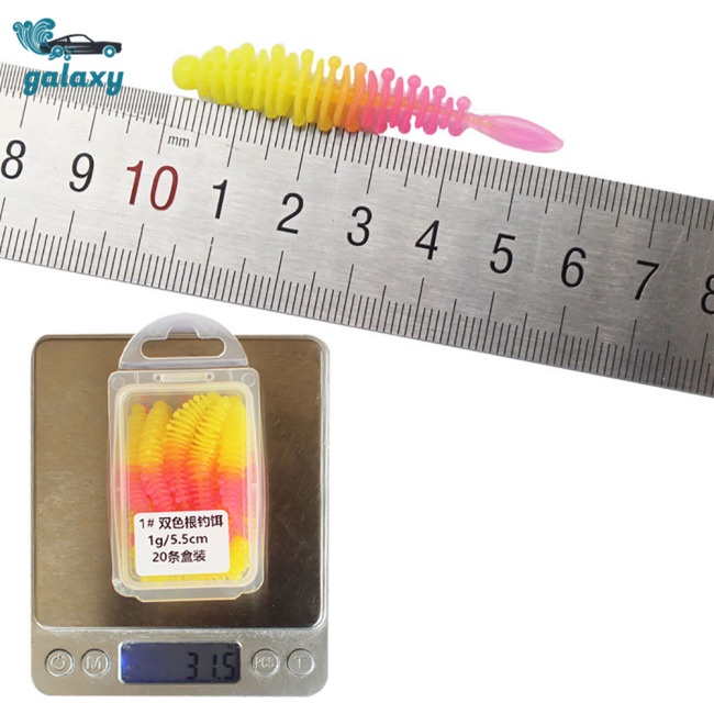 Galaxy Set 20 Mồi Giả Nhử Cá 5.5cm 1.2g Bằng Nhựa Mềm Chất Lượng Cao