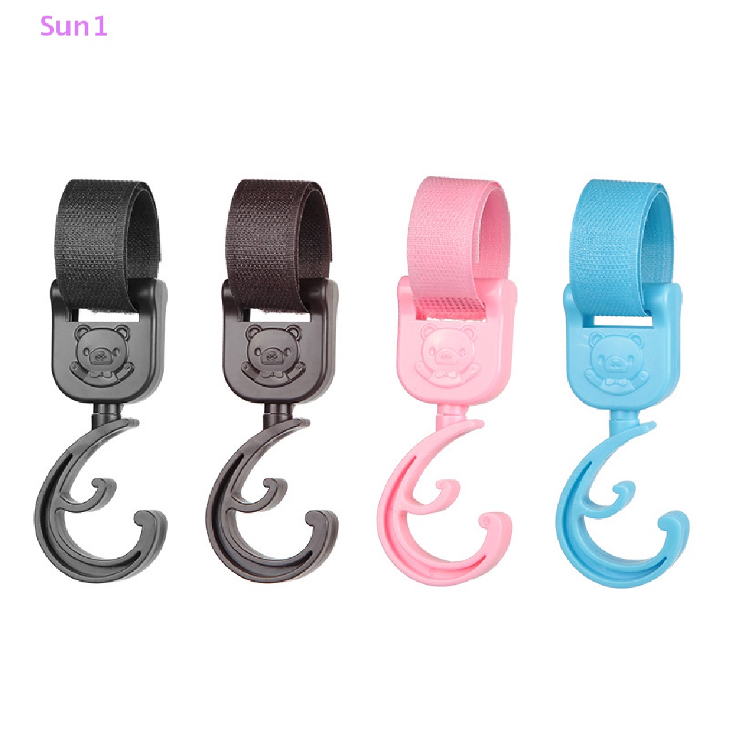 Bộ 2 Móc Treo Đồ Gắn Xe Đẩy Em Bé Có Thể Xoay 360 Độ Sun1 >