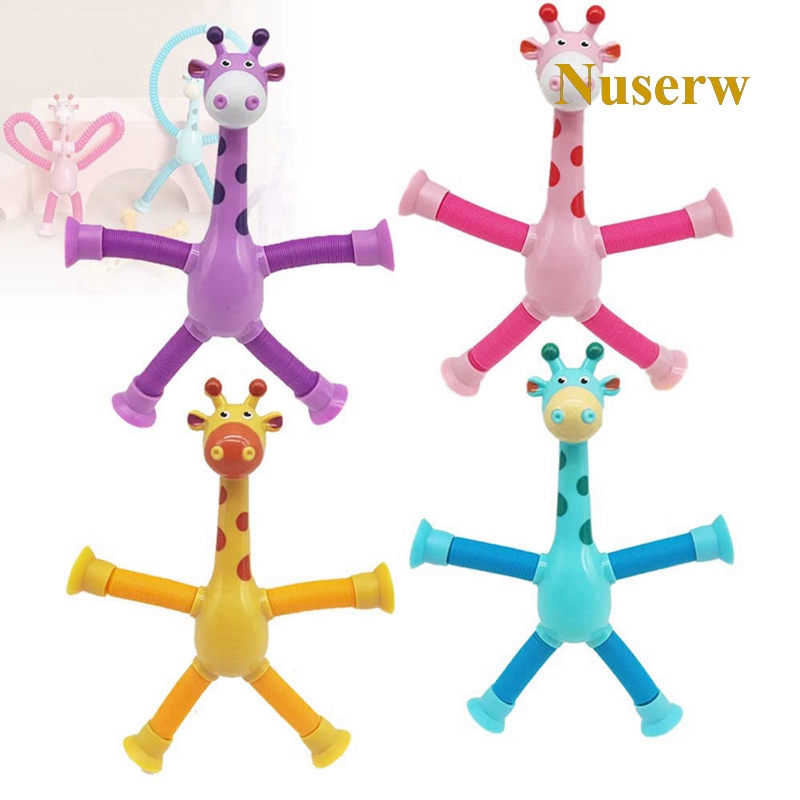 Hươu Cao Cổ Đồ Chơi Dạng Ống Hút Họa Tiết Hoạt Hình Giúp Giảm Căng Thẳng