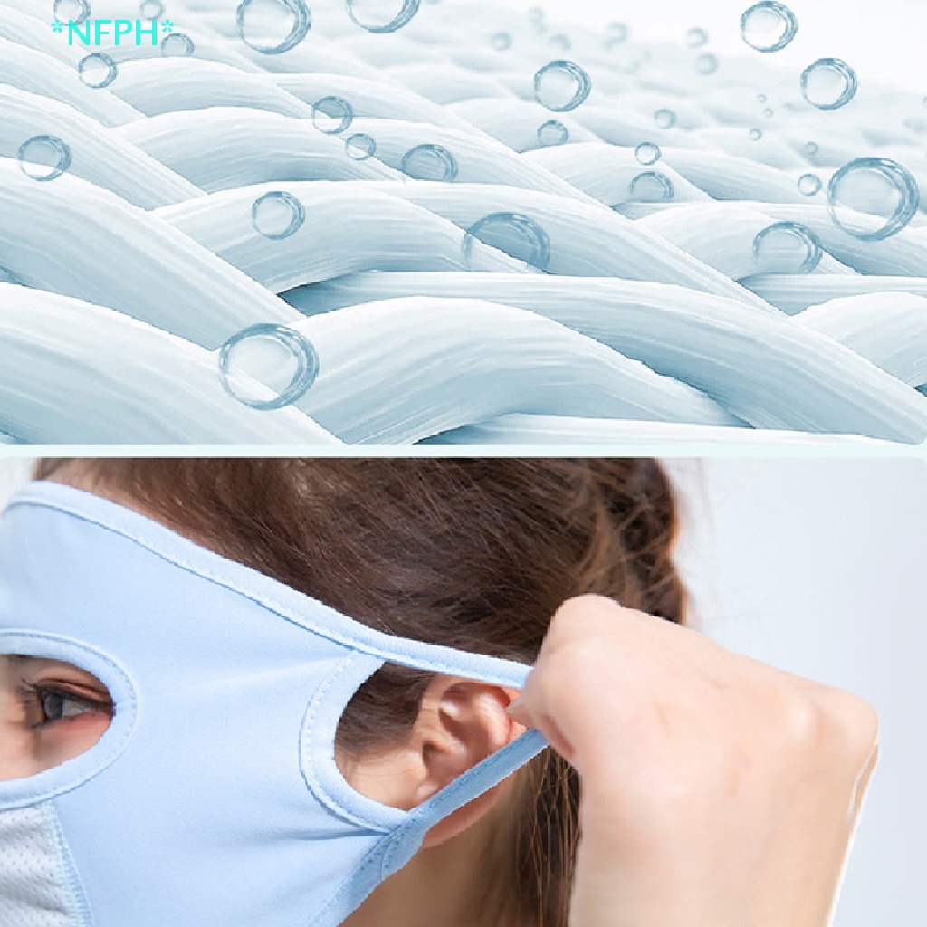 Khẩu Trang Chống Nắng Và Tia UV Bằng Lụa Lạnh Siêu Mỏng Bảo Vệ Toàn Diện Mới