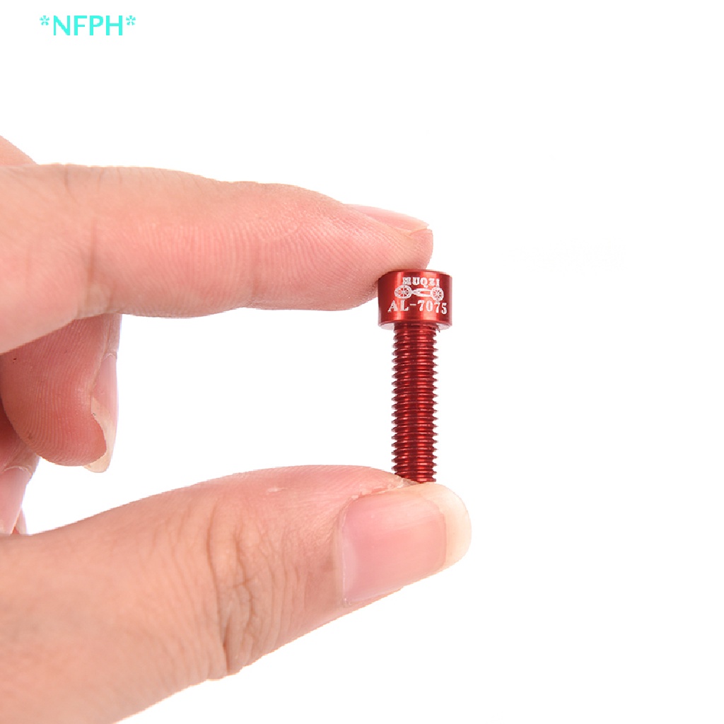 Bộ 4 Ốc Vít M5 X 17Mm Bằng Hợp Kim Nhôm Gắn Tay Lái Xe Đạp Mới