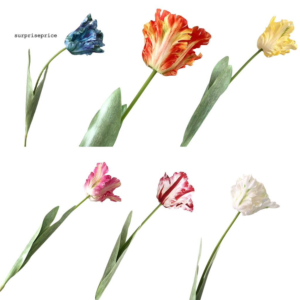 1 Bó Hoa Tulip Nhân Tạo 3D Bằng Lụa Thân Thiện Với Môi Trường Trang Trí Tiệc Cưới