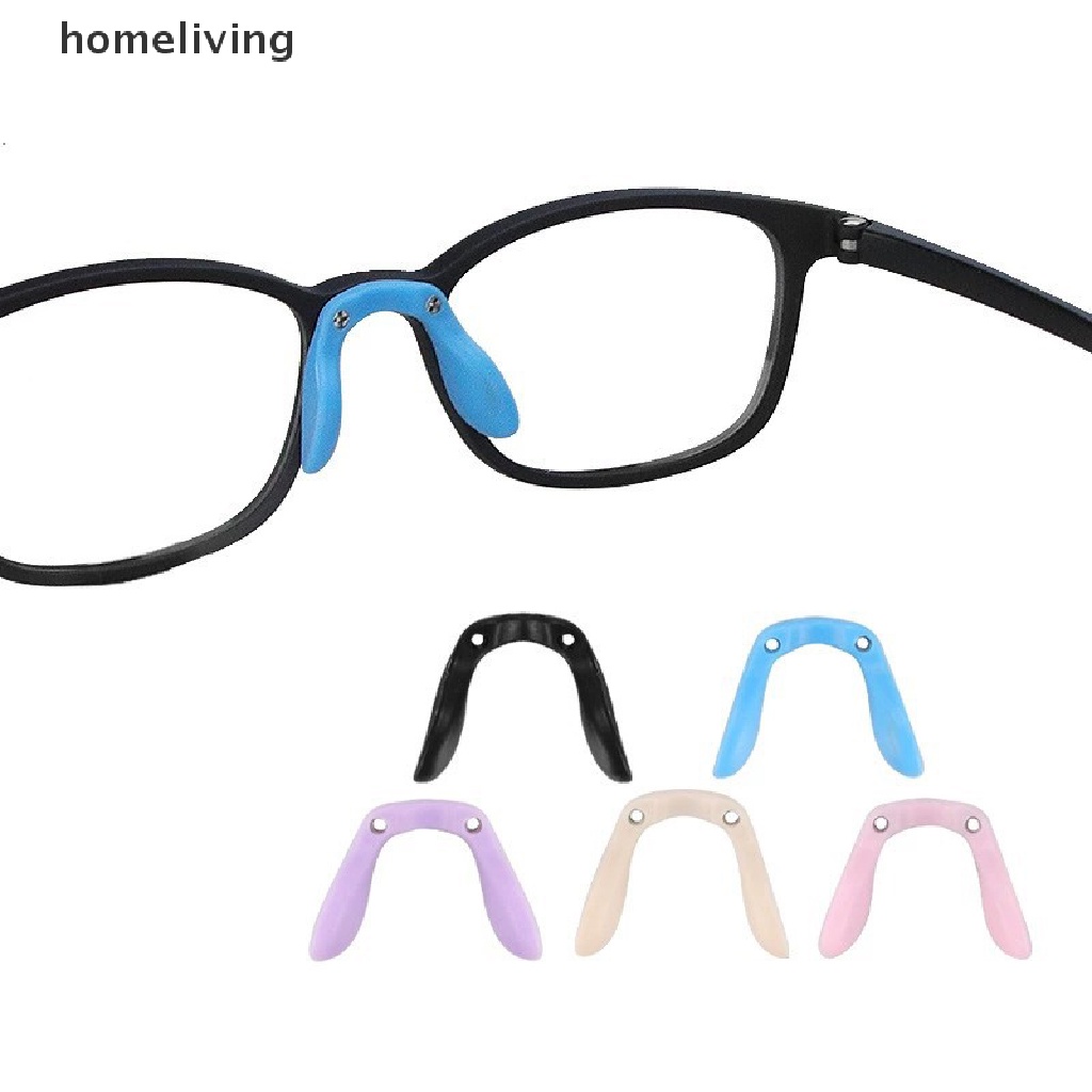 Bộ 2 Miếng Đệm Mũi Bằng Silicon Mềm Trong Mờ Chống Trượt Nhiều Kiểu Dáng Tùy Chọn Cho Trẻ Em Trên Mắt Kính