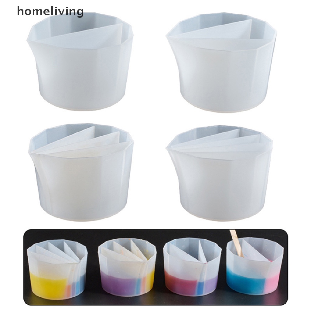 Cốc Silicone Chia 2 / 3 / 4 / 5 Ngăn Có Thể Tái Sử Dụng Tiện Lợi