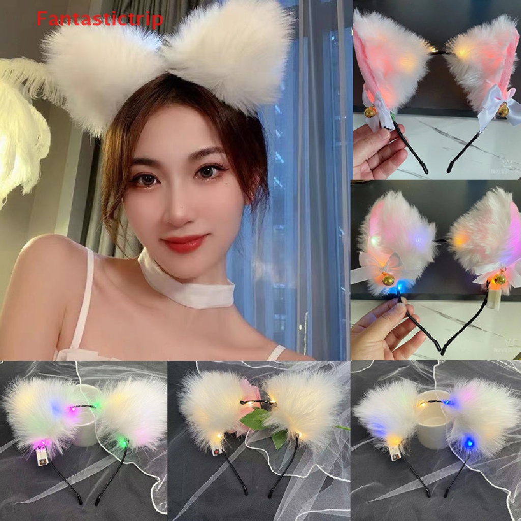 Cài Tóc Hình Tai Cáo Có Đèn Dùng Hóa Trang Tiệc Halloween Cho Nữ