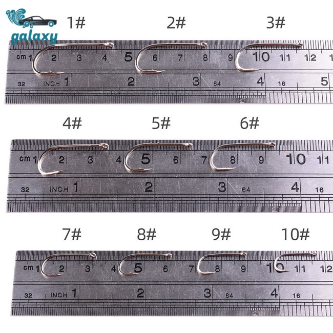 Galaxy Set 100 Lưỡi Câu Cá Bằng Thép Carbon Cao Cấp Kèm Hộp Đựng