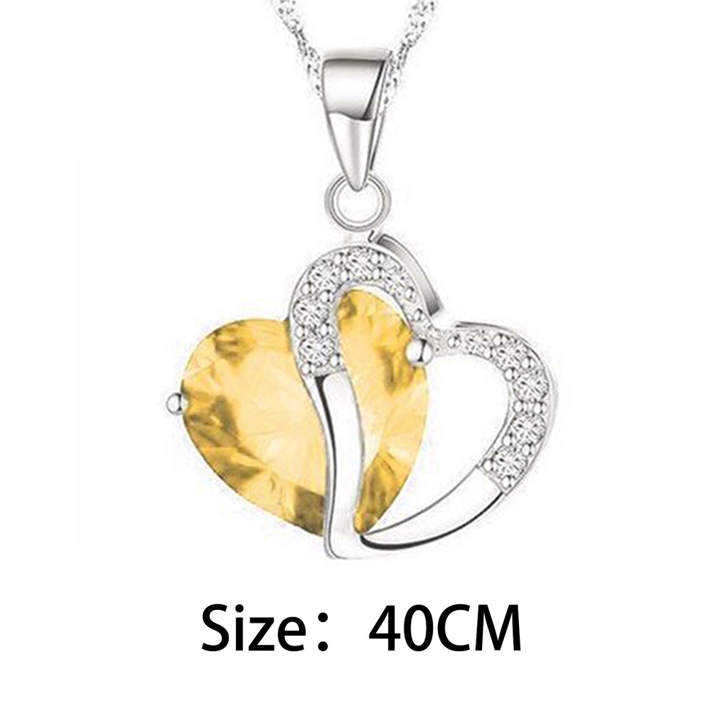 Vòng cổ Hợp Kim Trang Trí Trái Tim Đính Đá Dễ Thương Cho Nữ