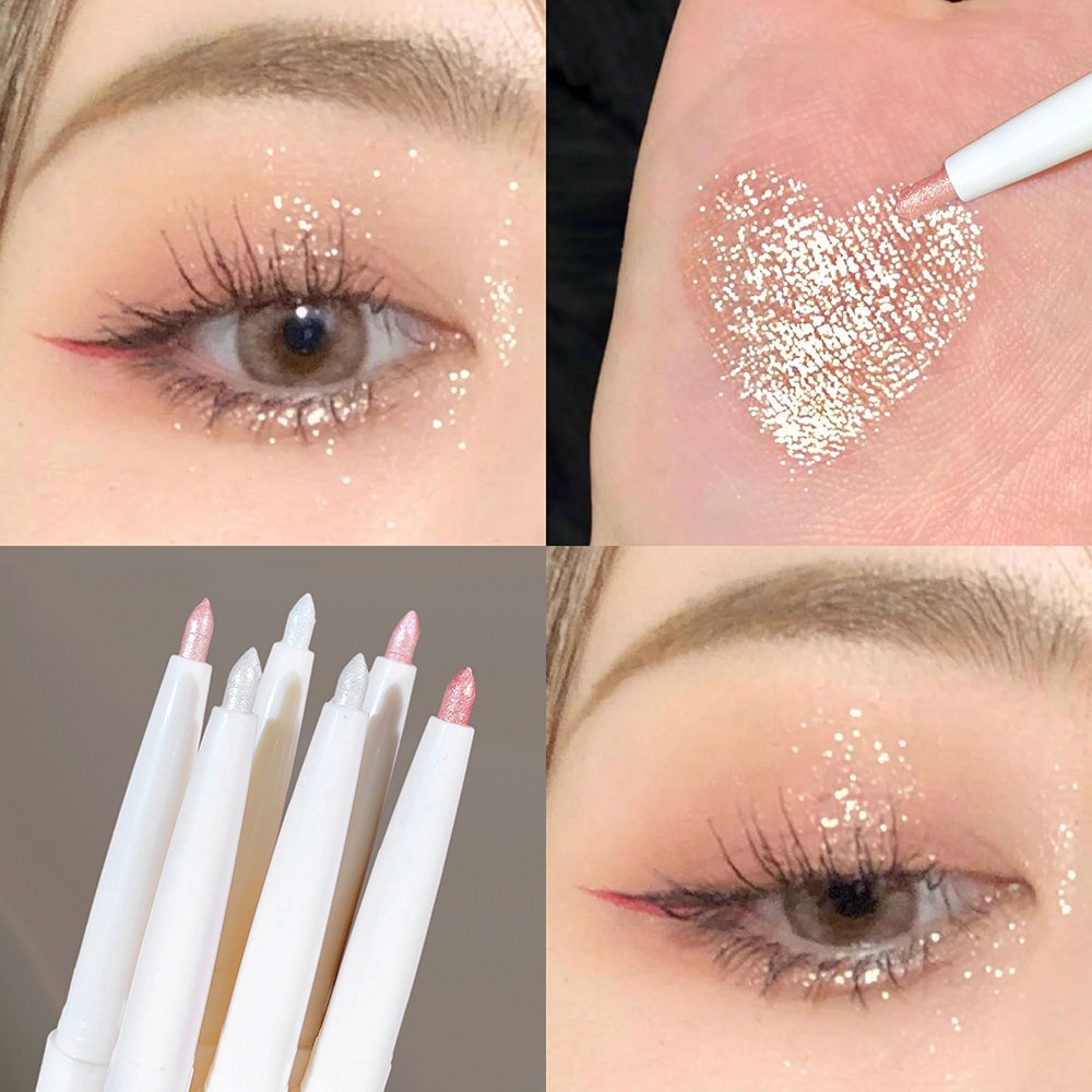 Bút kẻ mắt kim cương mờ Pearlescent Bút kẻ mắt long lanh lâu trôi Ngôi sao tỏa sáng Bút tằm nằm Chống thấm nước Làm sáng Bút chì trang điểm tằm JULYSTAR