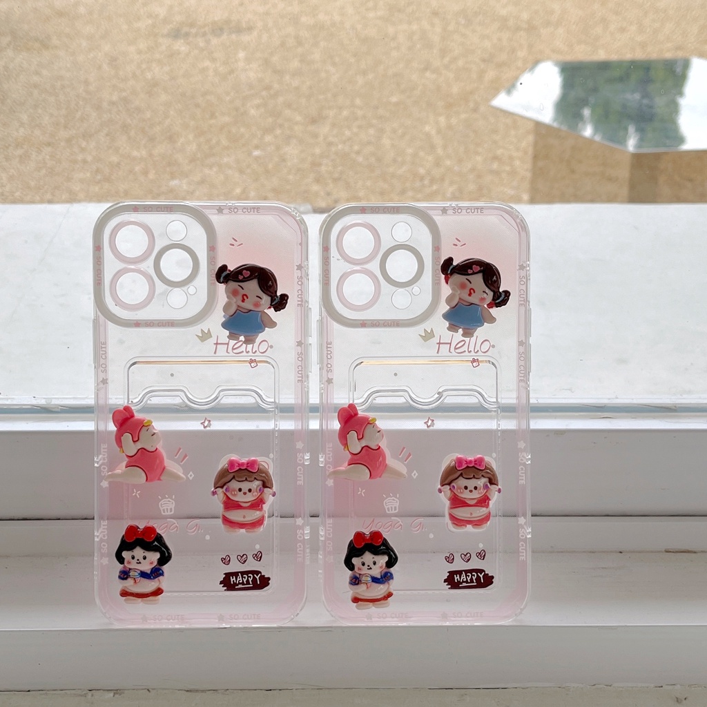 Ốp Điện Thoại TPU Silicon Mềm Trong Suốt Hình Đôi Mắt Thiên Thần 3D Dễ Thương Cho iPhone 14 13 12 11 Pro XR XS Max 7 8 14 Plus