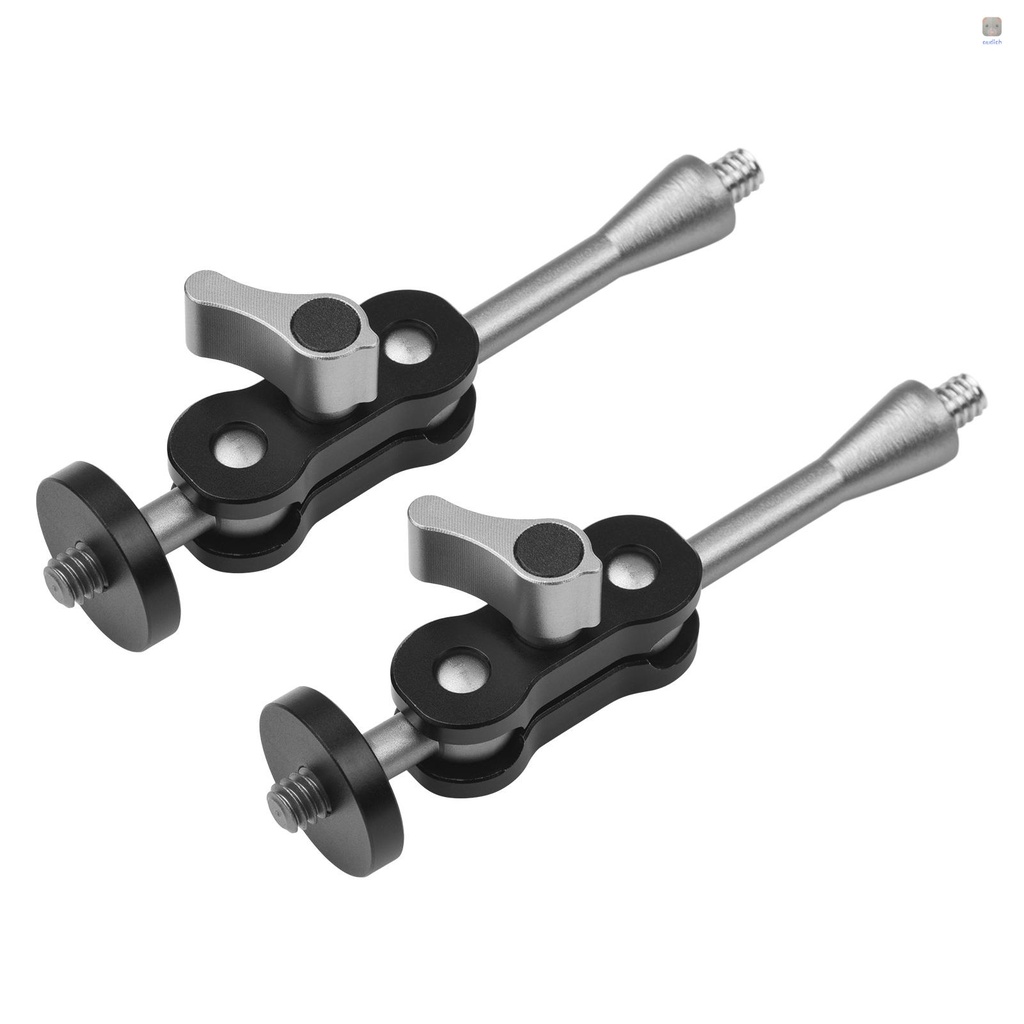 Bộ 2 Thanh Nối Dài Andoer MA-95 Bằng Hợp Kim Nhôm Hai Đầu Bi 1 / 4 Inch Gắn Đèn LED Màn Hình Video