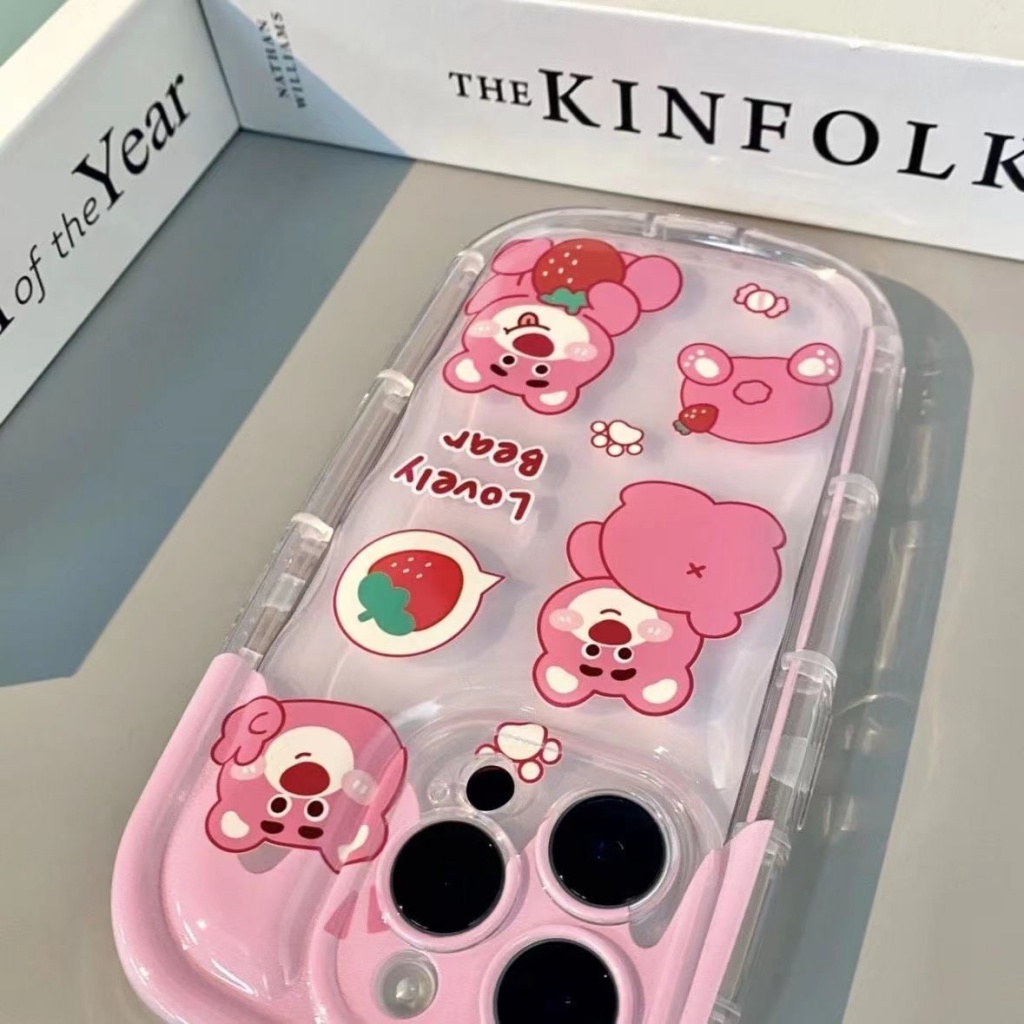 ✅Ốp Điện Thoại Silicon Họa Tiết Gấu Và Dâu Tây Dễ Thương Cho Apple iPhone14xr1211x8 promax / plus 13
