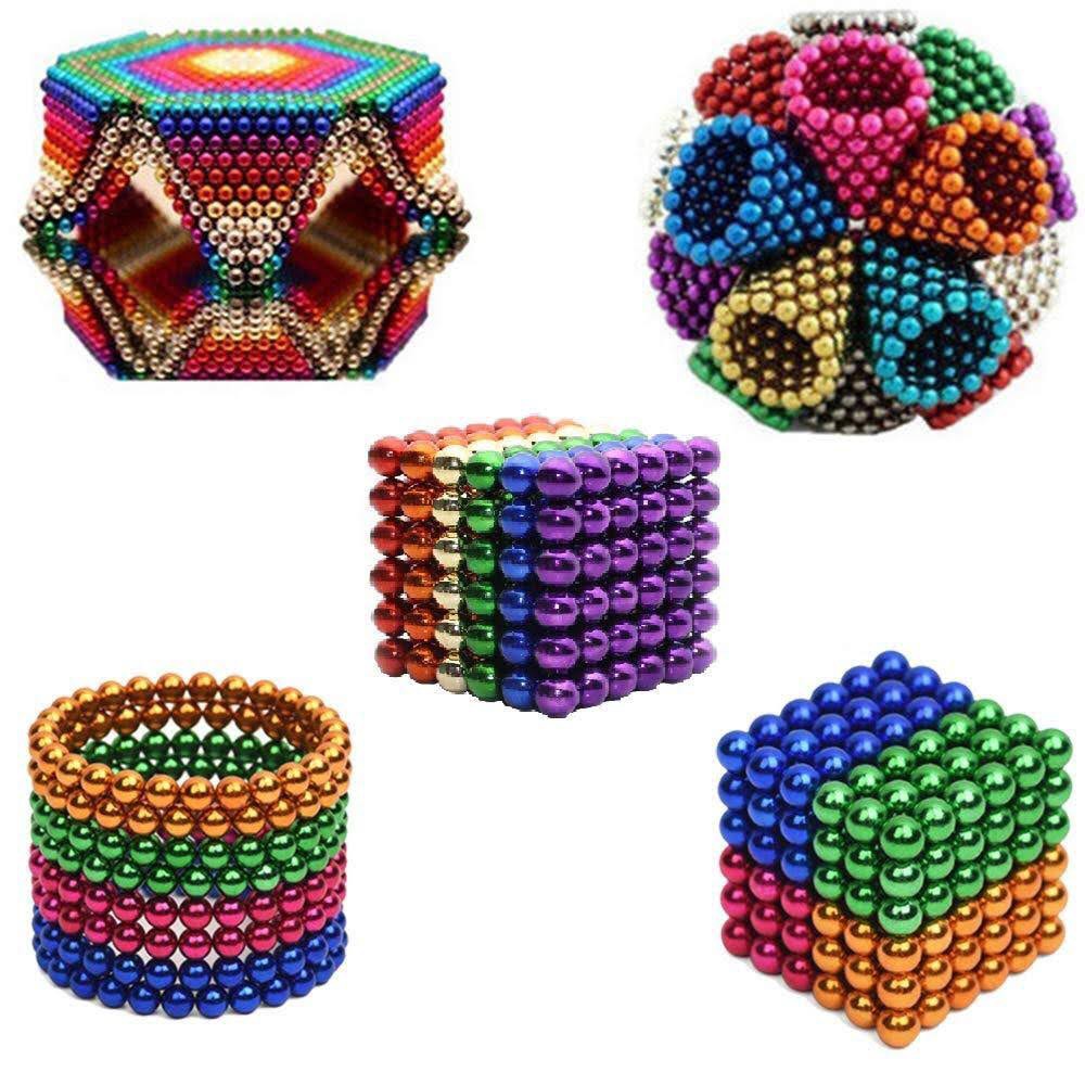 Bộ Xếp Hình Thông Minh BuckyBalls Neon 6 màu 216 viên đường kính 5mm Hộp Nhôm Sang Trọng