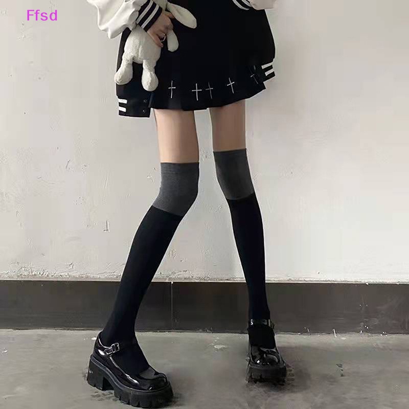 1 Đôi Tất Cotton Qua Gối Thời Trang Theo Phong Cách Lolita Hàn Quốc