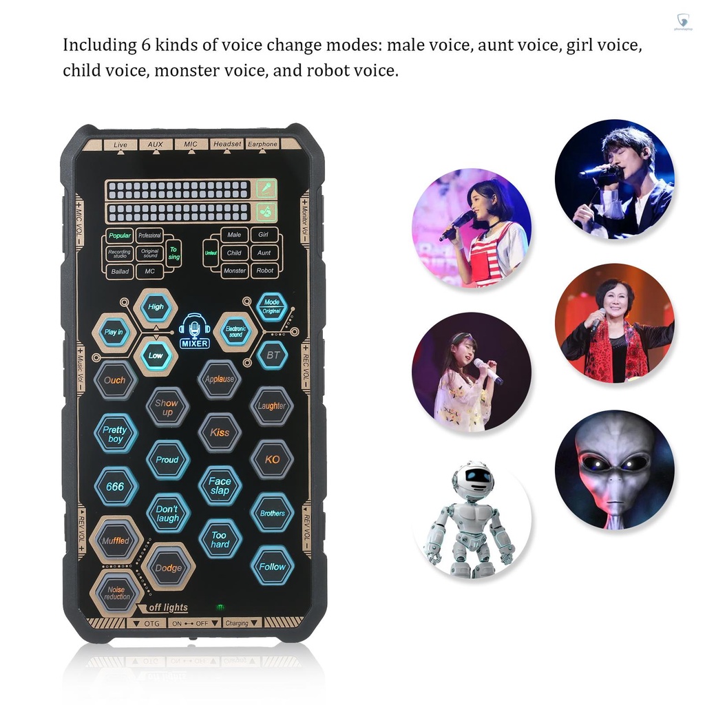 (laptvn) Thẻ Âm Thanh Trực Tiếp Cầm Tay DSP Có Thể Thay Đổi Giọng Nói Cho Điện Thoại Và Máy Tính