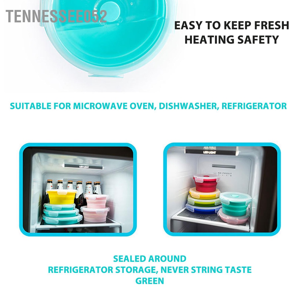 Tennessee052 Ốp Chó Bát Silicone Cấp Thực Phẩm Di Động Lớn Cho Du Lịch Ngoài Trời Đi Bộ Cắm Trại 500Ml