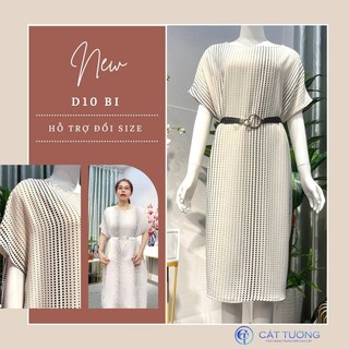 Đầm kiểu trung niên chất vải mát mịn tặng bà, tặng mẹ đầm D10 bi - Thời trang Cát Tường