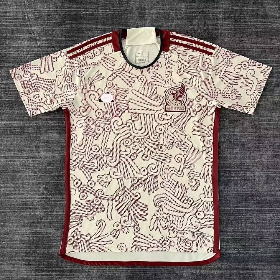 Áo Thun Bóng Đá Tay Ngắn Màu Trắng Đội Tuyển Mexico 2223 2324 Size S-XXL Mexico Thời Trang Cho Nam
