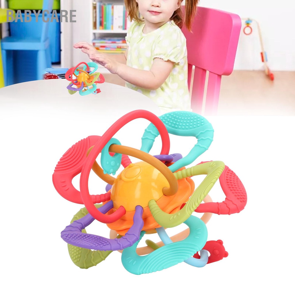 Babycare Có hàng sẵn Bé Mọc Răng Đồ Chơi Trẻ Em Sơ Sinh Tay Bắt Bóng Giáo Dục Sớm Làm Dịu Giác Quan
