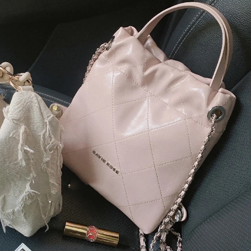 Ielgy Ba Lô Đeo Vai mini Sức Chứa Lớn Nhiều Ngăn Có Dây Xích Cho Nữ