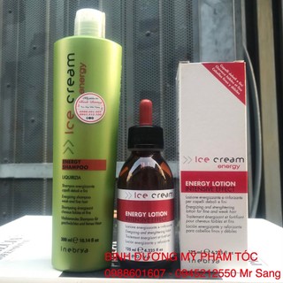 Bộ dầu gội chống rụng tóc và huyết thanh kích thích mọc tóc Inebrya Lotion Energy 300ml/125ml-(2026