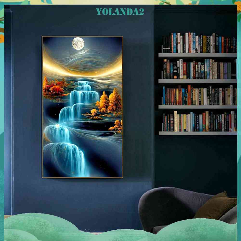 Tranh Đính Đá Kim Cương Toàn Bộ 5D DIY Hình Thác Nước