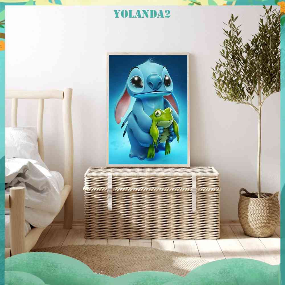 Tranh Đính Đá Kim Cương Toàn Bộ 5D DIY Hình Vẽ Ếch Nhỏ