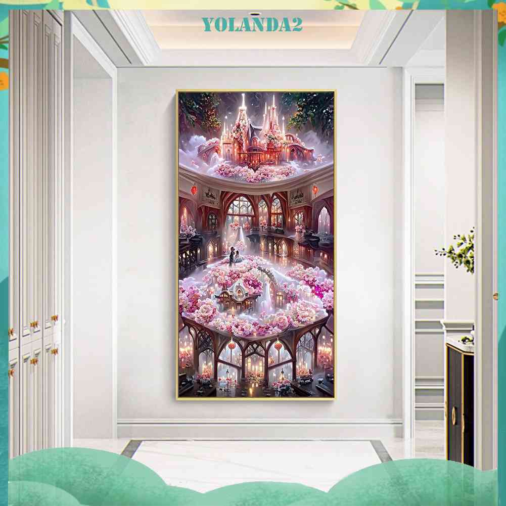 Bộ Tranh Đính Đá 5D Toàn Diện Họa Tiết Hoa Hồng Độc Đáo Trang Trí Nhà Cửa