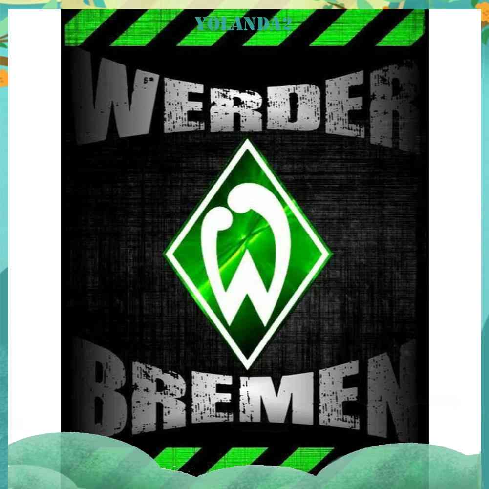Tranh Đính Đá Kim Cương Toàn Diện Hình Logo Câu Lạc Bộ Bóng Đá Werder