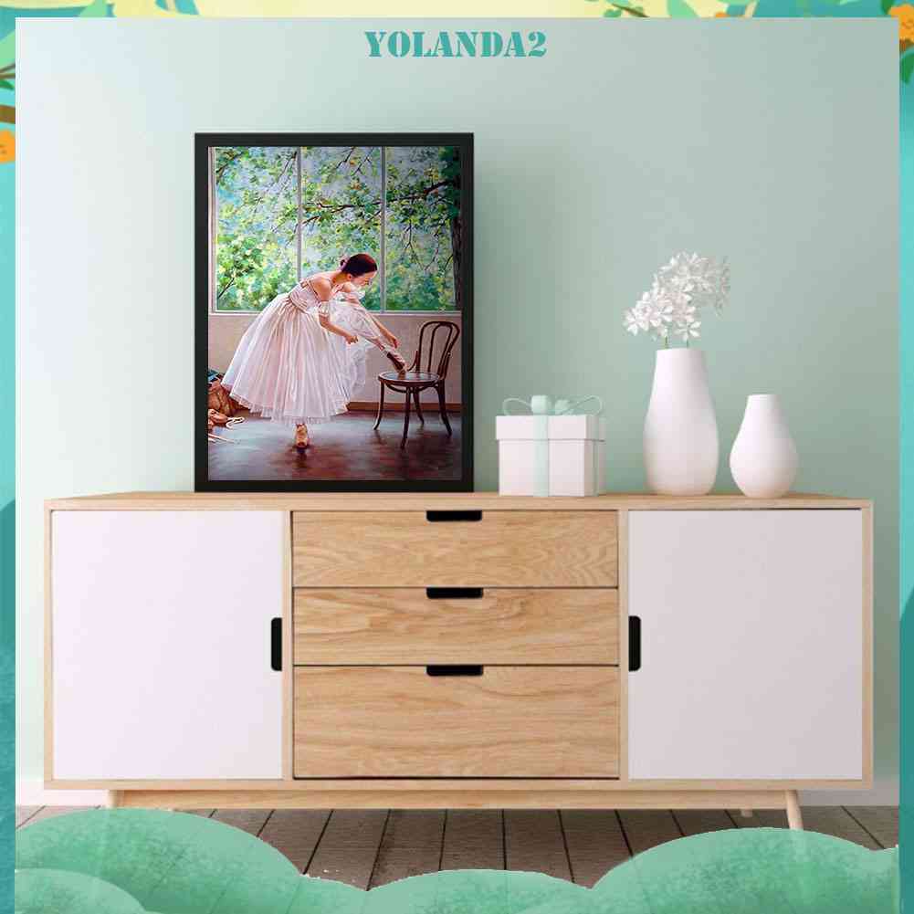 Tranh Đính Đá Kim Cương Toàn Bộ 5D DIY Hình Vũ Công Ba Lê