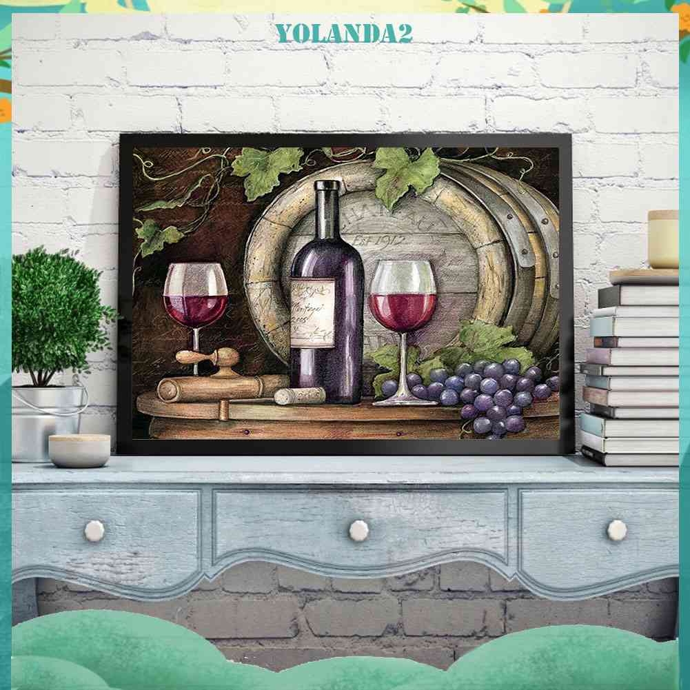 Bộ Tranh Đính Đá Diy Hình Thùng Rượu Độc Đáo Sáng Tạo