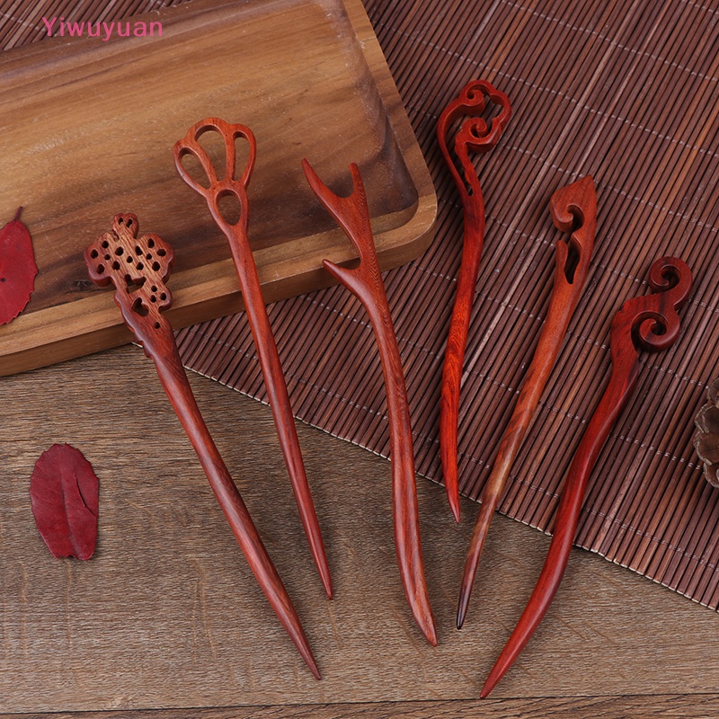 Trâm Cài Tóc Bằng Gỗ Chạm Khắc Thủ Công Phong Cách Vintage Cho Nữ Mới