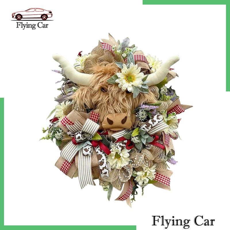 [Lzdjfmy2] Vòng Hoa Lò Xo Gắn Cửa Trước Làm Bằng Tay Kích Thước 40cm