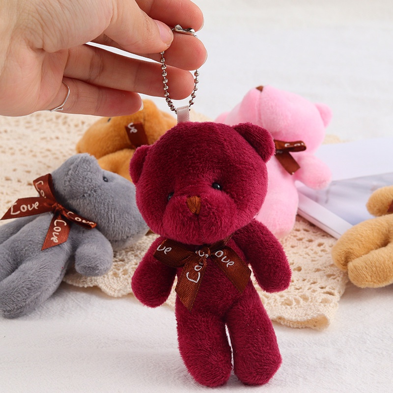 Gấu Bông Teddy Mini 12cm Dùng Để Trang Trí Túi Xách / Móc Khóa