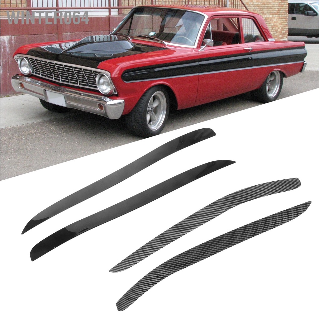 Winter064 2 Chiếc Đèn Pha Viền Lông Mày Trái Phải Trước Mí Mắt Bao Da Thay Thế Cho Xe Ford Falcon Fairmont Fairlane
