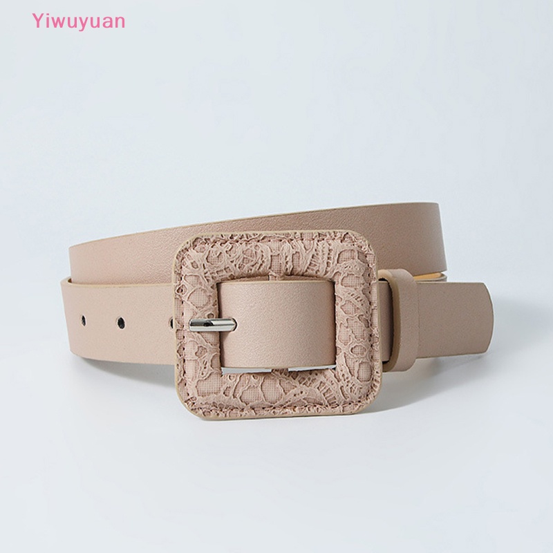 < Yiwuyuan > Thắt Lưng Bản Rộng Màu Kẹo Đơn Giản Thời Trang Hàn Quốc Trang Trí Khóa Cài Quần Jean Thông Dụng Mới