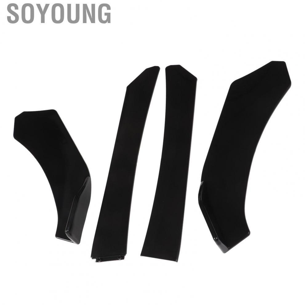 Soyoung Front Bumper Chin Spoiler  Reduce Windage Solid Car Font Bumper Lip Spoiler  Rust Durable Impact Resistant 4PCs  for Car