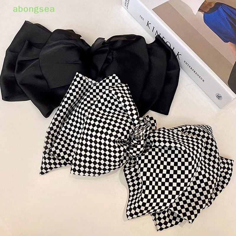 Kẹp Tóc Hình Nơ Lớn Phong Cách Retro Cho Nữ