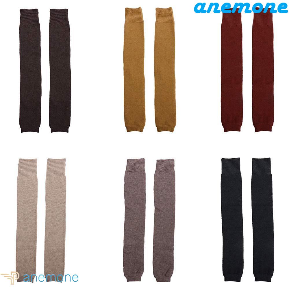 Vỏ Len Dệt Kim Dày Dặn Bảo Vệ Đầu Gối / Chân Giữ Ấm Mùa Đông Cho Nữ