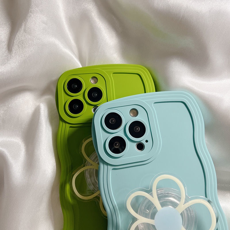 Ốp Điện Thoại Mềm Có Giá Đỡ Hình Hoa Cho iphone 15 promax 14 pro max 13 12 11 / x / xr / xsmax 8plus / 7