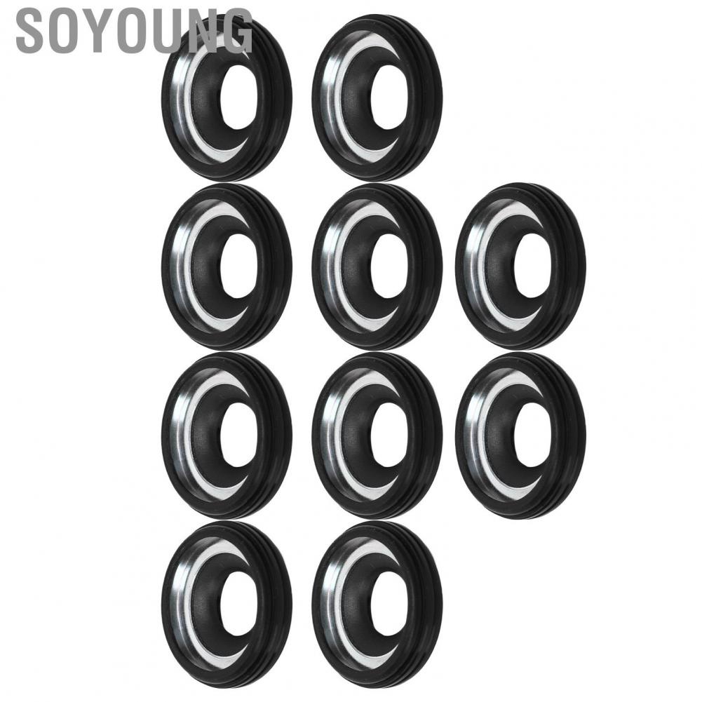 Soyoung AC Compressor Oil Seal  Black Moisture Resistant AC Compressor Shaft Seal Kit 10 PCS Perfect Match  for DKS32C AC Compressor