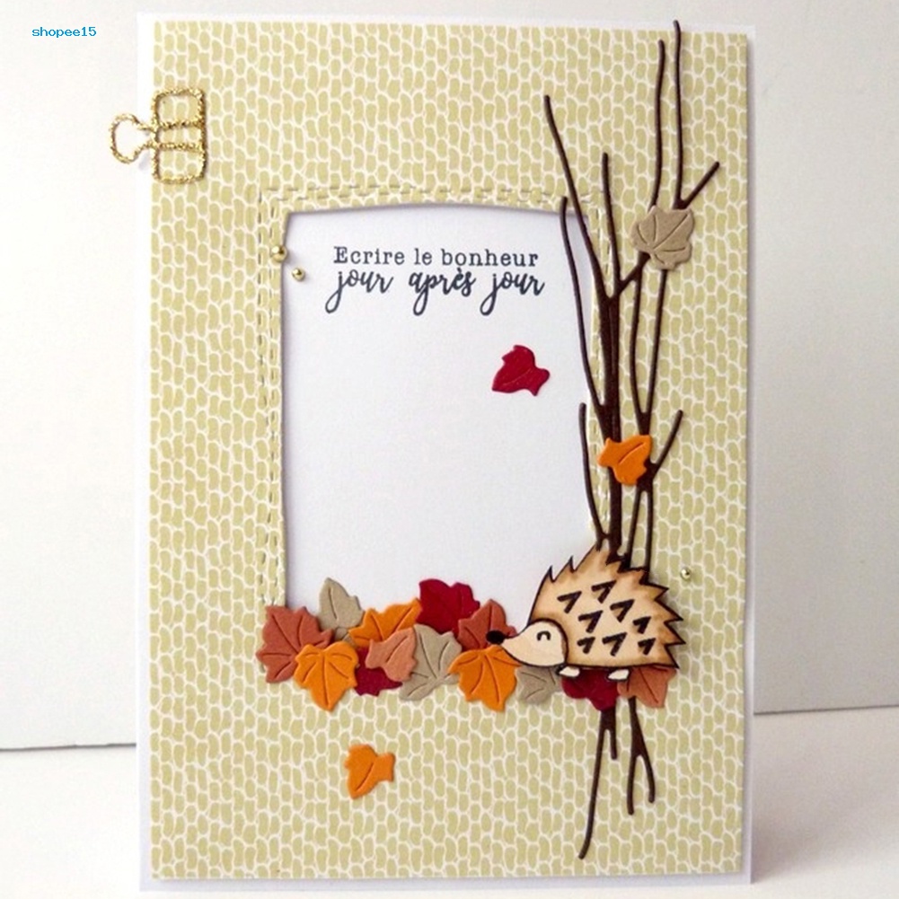 Khuôn Cắt Giấy Làm Từ Kim Loại Hình Chữ Nhật Trang Trí Scrapbook