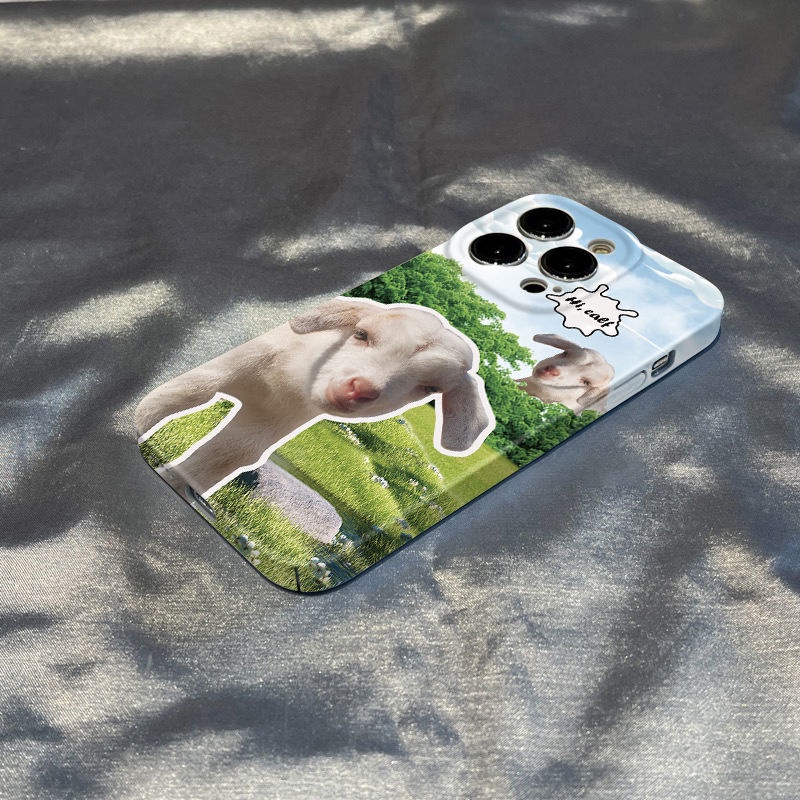 Ốp Điện Thoại Họa Tiết Bò Sữa Và Cừu Bảo Vệ Toàn Diện Cho iPhone14promax 13 12 Xr11