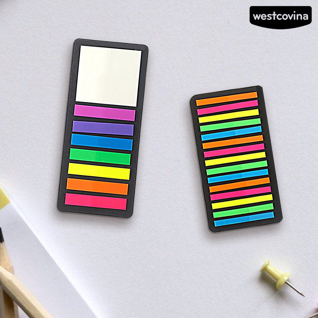 [COD]♪1 Bộ Nhãn Dán Ghi Chú Bằng PVC Màu Huỳnh Quang Chống Thấm Nước Hình Mũi Tên