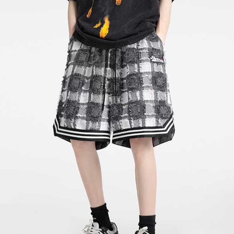 Quần Lửng Dáng Rộng Họa Tiết Caro Đa Năng Thời Trang Mùa Hè Cho Nam [M-3XL]