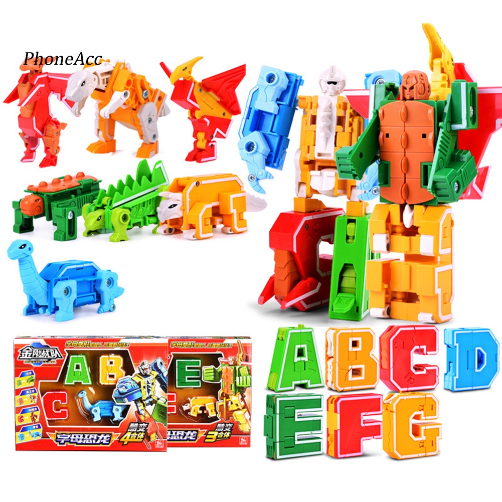 Đồ Chơi Robot Biến Hình Chữ Cái Tiếng Anh A-G Cho Bé